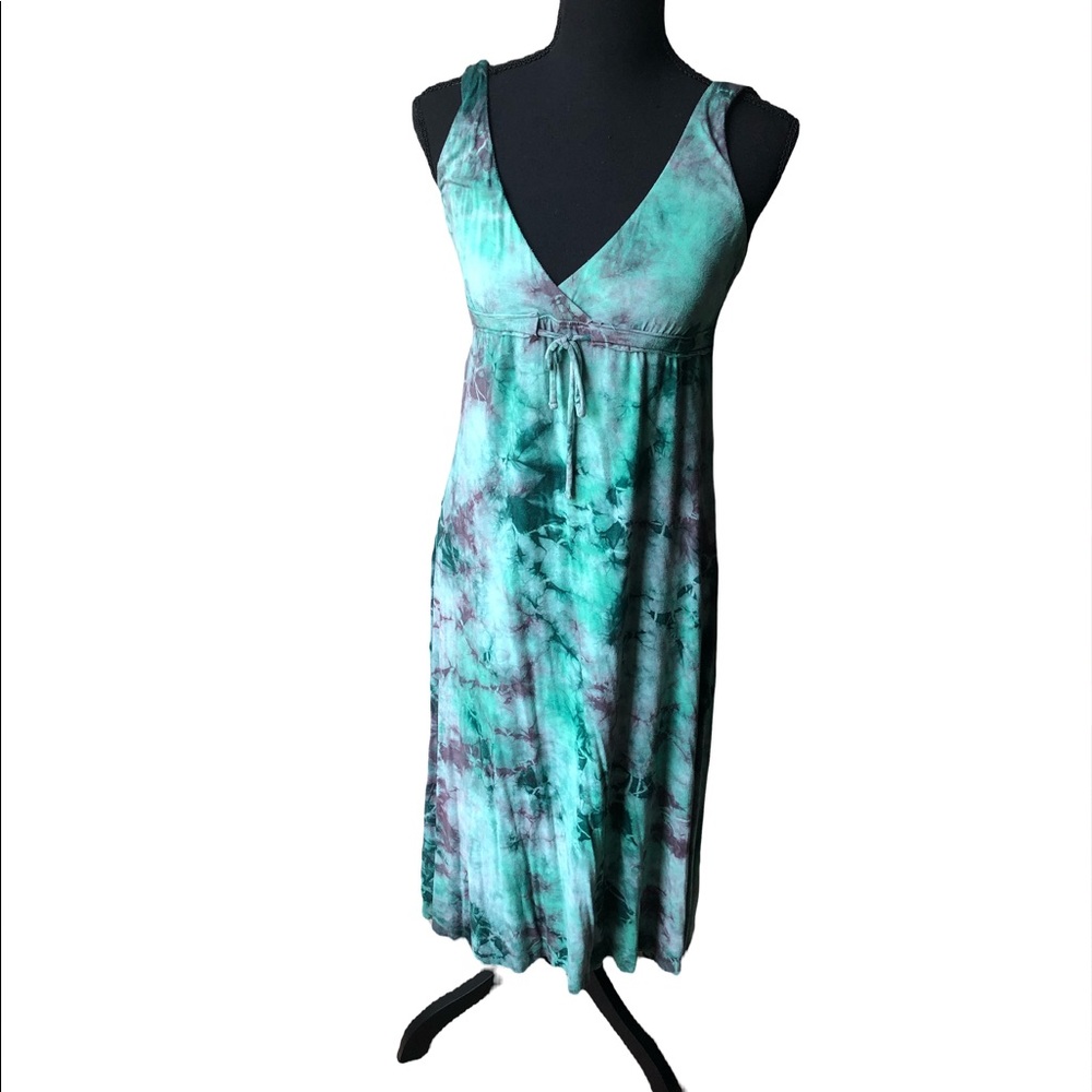 Tie-Dye Boho Sleeveless Maxi Dress